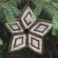 Birch and Rattan Twig Star Bird House