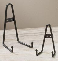 Large Black Wrought Iron Bowl Wall Hanger / Stand