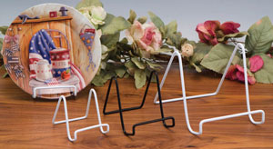 Plate Stands:  Vinyl Coated Easels