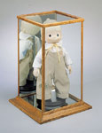 Doll & Figurine Wood & Glass Display Case