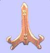 Plate Stands:  Teak Plate Plate Stand