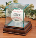 Wood & Glass Baseball Collector Display Cases