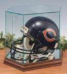 Clear Glass Football Helmet Display Case