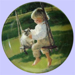 The Garden Swing - Times To Treasure Mini Plate - Donald Zolan