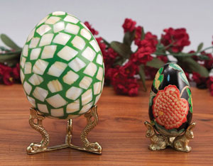 Brass Egg and Sphere Stands