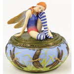 Debbie Kaspari - Wings of Enchantment - Fairy Figurines  - Faerie, fairie, faery, fay, fae, fey Dragonfly Fairy Jewelry Box