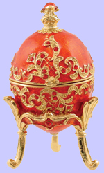 Jeweled Hens Egg Box with Stand