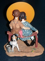 Puppy Love Figurine - Norman Rockwell - Danbury Mint Porcelain Figurine