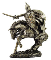 Medieval  Knight on Horse Statue