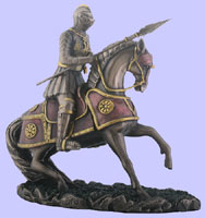 Gothic Knight on Horse Statue
