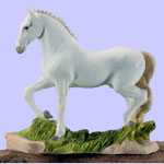White Stallion Horse Figurine