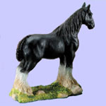 Black & White Horse Figurine