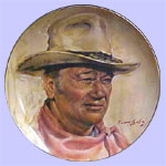 John Wayne Plate - Man of the Golden West- Endre Szabo