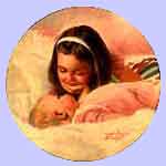 Sisterly Love - Donald Zolan  Plate - Special  Moments of Childhood