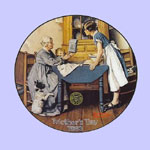 Norman Rockwell Mother's Day Plates