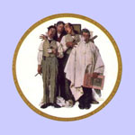 Barbershop Quartet  -  Norman Rockwell Plate