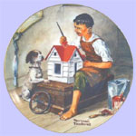 Norman Rockwell - A Dollhouse For Sis