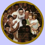 The Golden Rule  -  Norman Rockwell Plate