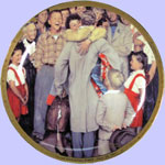 Holiday Homecoming  -  Norman Rockwell Plate