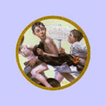 No Swimming  -  Norman Rockwell Plate