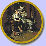 The Runaway and The Clown  -  Norman Rockwell Plate