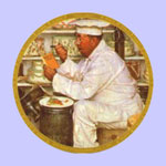 The Chef  -  Norman Rockwell Plate