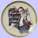 The Postal Worker  -  Norman Rockwell Plate