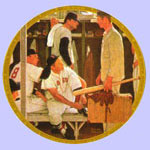 The Rookie  -  Baseball Commemorative Plate by Norman Rockwell Plate