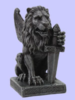 Lion Gargoyle with Sword
