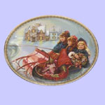 Winter Wonderland -  Sandra Kuck Christmas Plates - Magic Sleigh Ride