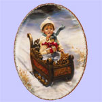Winter Wonderland -  Sandra Kuck Christmas Plates - Ride into Christmas