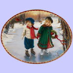 Winter Wonderland -  Sandra Kuck Christmas Plates - Wonders of Winter