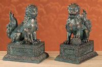 Foo Dog - Pair Of Chinese Lions Chinese Figurines & Statues