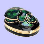 Green Scarab Jeweled Box