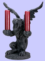 Lion Gargoyle Candle Holder