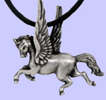 Pewter Pegasus Pendant Costume Jewelry