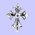 Fleur Cross Pendant Costume Jewelry