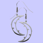 Starry Moon Earrings Costume Jewelry