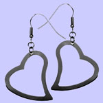 Open Heart Earrings Costume Jewelry