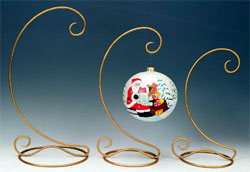 Gold Glitter Ornament Stands