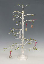 Lg White Wire Twig Ornament Tree