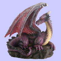 Purple Dragon On Rock