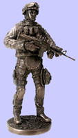 Providing Security Soldier Statue